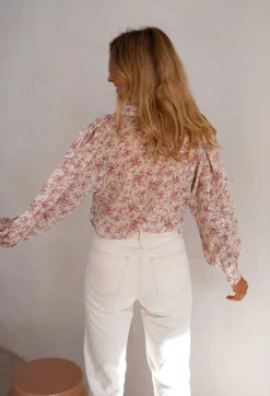 Cheap Chemise Nara - Beige & Rose - FluideEasy Clothes Femme Chemisiers & Blouses