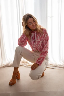 Clearance Chemise Othan - Rouge & Rose - FluideEasy Clothes Femme Chemisiers & Blouses