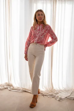 Clearance Chemise Othan - Rouge & Rose - FluideEasy Clothes Femme Chemisiers & Blouses