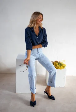 Fashion Chemise Sinou - Bleue - FluideEasy Clothes Femme Chemisiers & Blouses