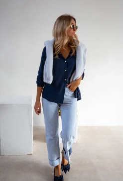 Fashion Chemise Sinou - Bleue - FluideEasy Clothes Femme Chemisiers & Blouses