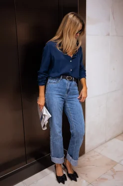 Fashion Chemise Sinou - Bleue - FluideEasy Clothes Femme Chemisiers & Blouses