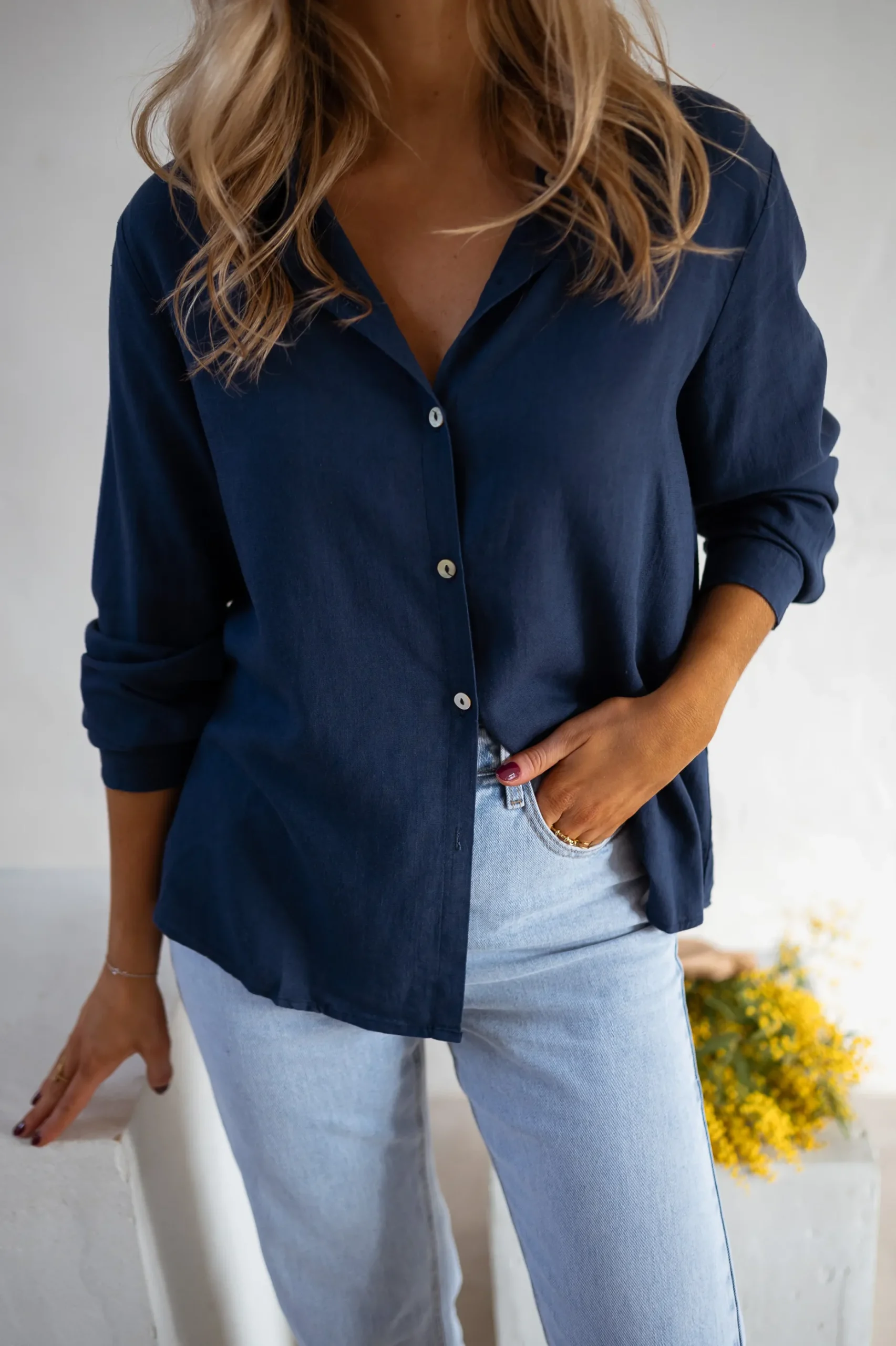 Fashion Chemise Sinou - Bleue - FluideEasy Clothes Femme Chemisiers & Blouses