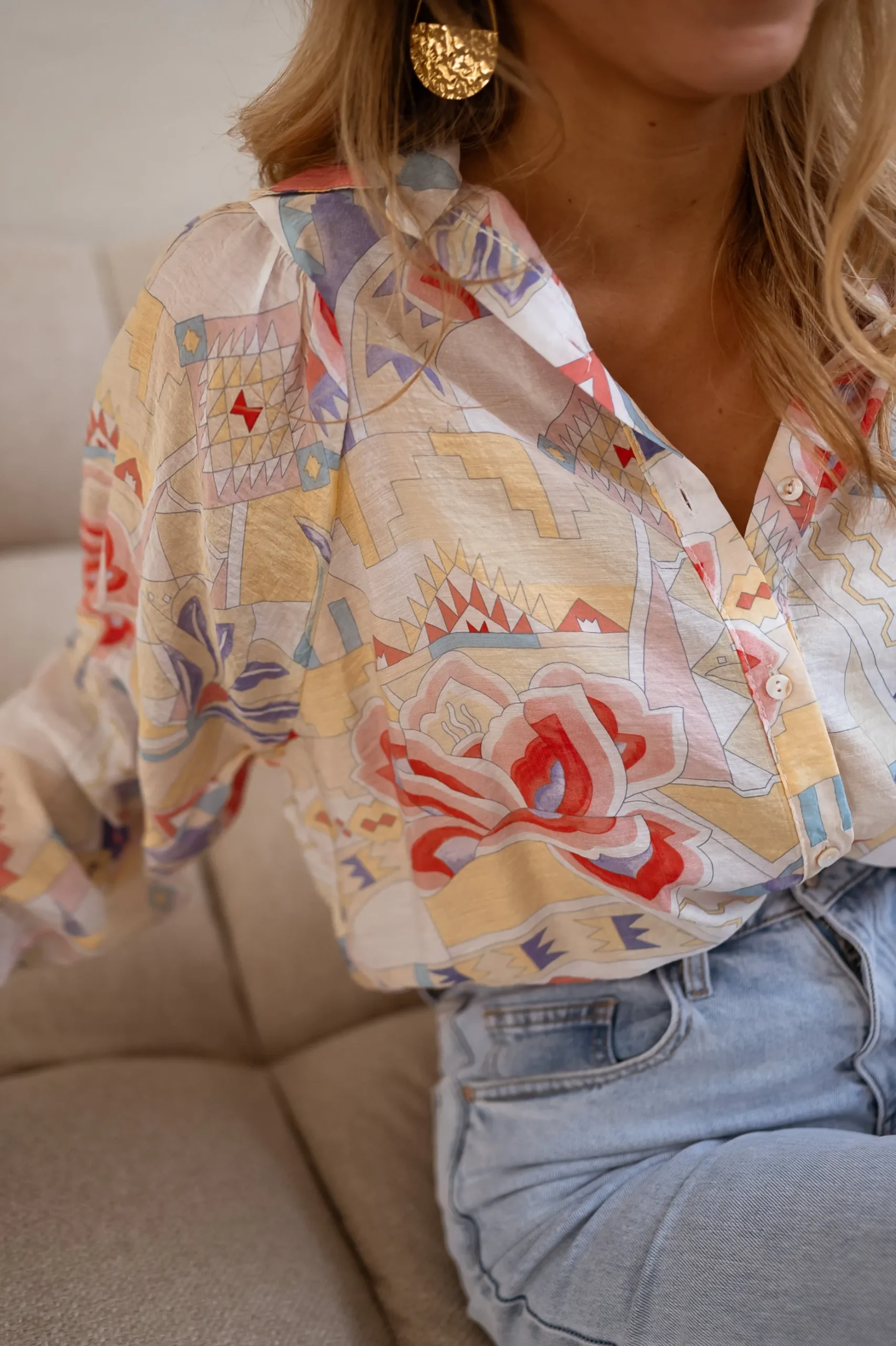 Online Chemise Soélie - Colorée - Motifs GéométriquesEasy Clothes Femme Chemisiers & Blouses