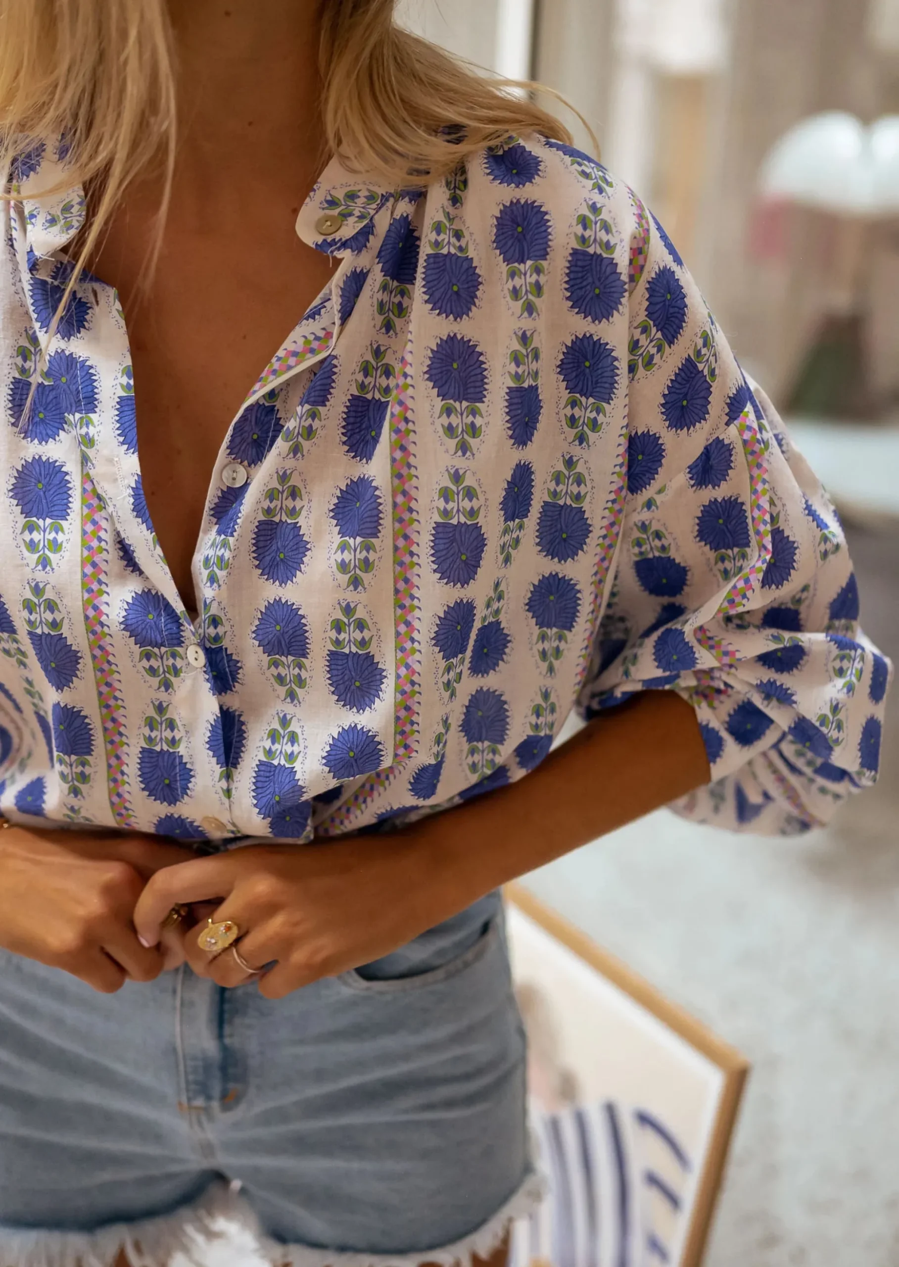 Clearance Chemisier Blanc - Marley - Avec Motifs - Doux & FluideEasy Clothes Femme Chemisiers & Blouses