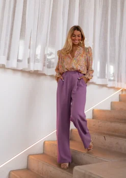 Clearance Chemisier Zelia orange et dorée | Chemisier à motifs colorés | Prêt-à-porter en ligne | Easy Clothes Femme Chemisiers & Blouses