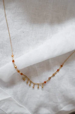 Fashion Collier Leewan - doré et orangeEasy Clothes Colliers