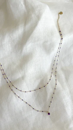 Discount Collier Luam - mauve et doréEasy Clothes Colliers