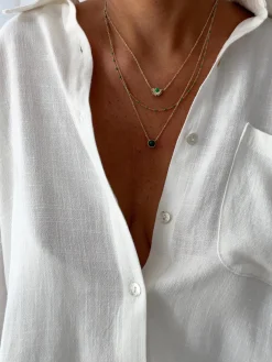 Shop Collier Nyla - vert et doréEasy Clothes Colliers