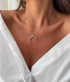 Store Collier Sude - argentéEasy Clothes Colliers