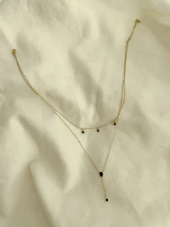 Outlet Collier Sula - doré et noirEasy Clothes Colliers