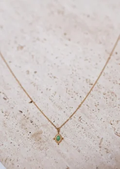 Cheap Collier Tira - Doré - Perle Verte - Acier InoxydableEasy Clothes Colliers