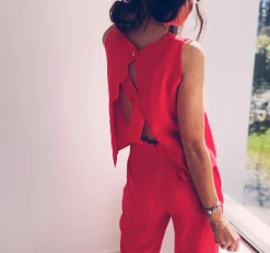 Cheap Combinaison Tabata - rouge corailEasy Clothes Femme Combinaisons