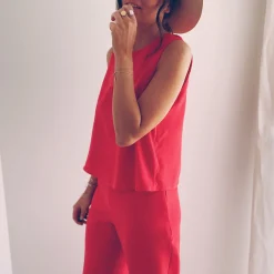Cheap Combinaison Tabata - rouge corailEasy Clothes Femme Combinaisons