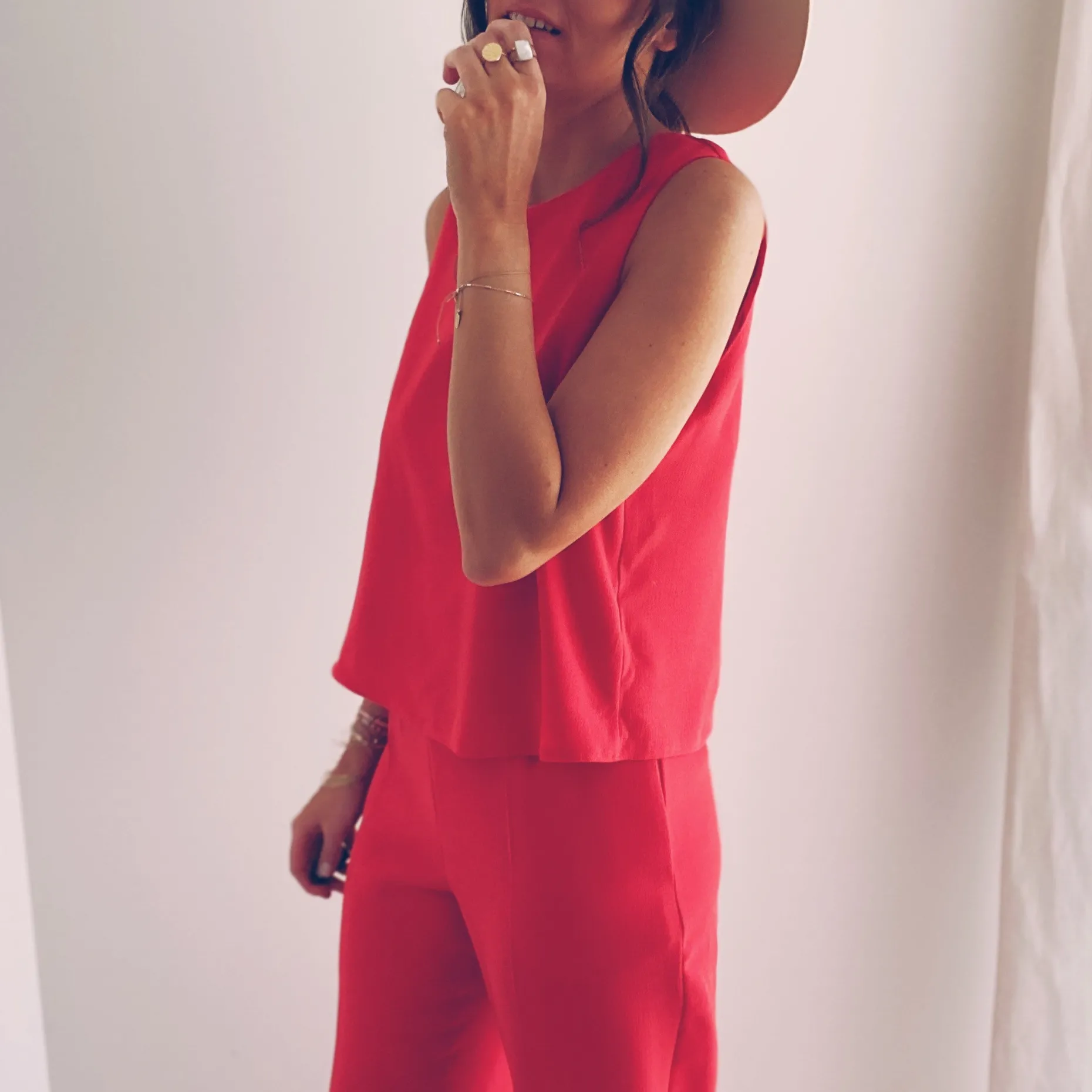 Cheap Combinaison Tabata - rouge corailEasy Clothes Femme Combinaisons