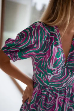 Flash Sale Combi-short Beti - verte et rose à motifsEasy Clothes Femme Combinaisons