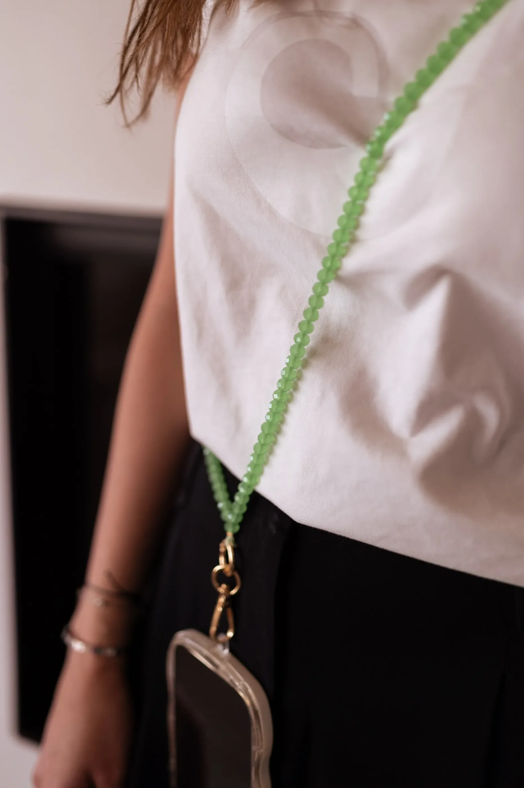 Sale Cordon de téléphone Louha - en perles vertesEasy Clothes Accessoires Téléphone