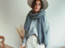 Shop Echarpe Malvine - griseEasy Clothes Echarpes & Foulards