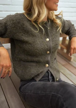 Clearance Gilet Chlo - Kaki - Doux - Taille UniqueEasy Clothes Femme Pulls & Gilets