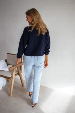 Best Sale Gilet Dara - Bleu - Boutons DorésEasy Clothes Femme Pulls & Gilets