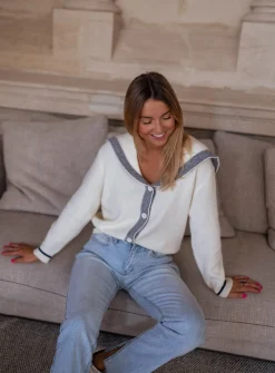 Online Gilet Daryl - écruEasy Clothes Femme Pulls & Gilets