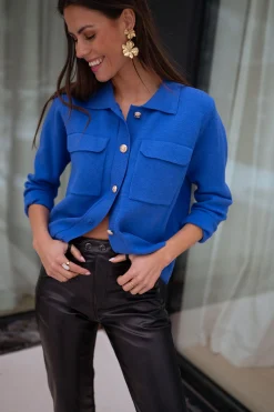 Flash Sale Gilet Fika - bleu roiEasy Clothes Femme Pulls & Gilets