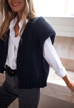 Flash Sale Gilet Oren - bleuEasy Clothes Femme Pulls & Gilets