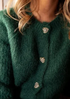 Discount Gilet Rebecca - Vert - Col Rond - Vêtements FemmeEasy Clothes Femme Pulls & Gilets