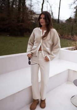 Outlet Gilet Saja - beigeEasy Clothes Femme Pulls & Gilets