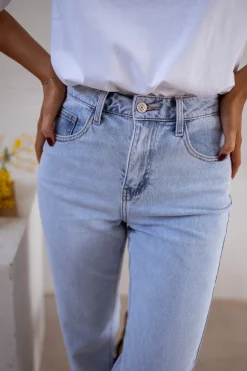 Cheap Jeans Maddie - Bleu Clair - Taille HauteEasy Clothes Femme Jeans