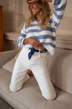 Hot Jeans Solan - blancEasy Clothes Femme Jeans