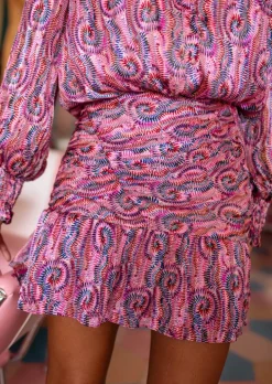 Best Jupe Agathe Mauve - À Motifs - Effet SoieEasy Clothes Femme Jupes & Shorts