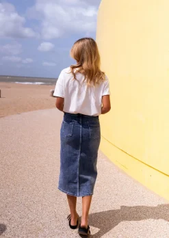 Store Jupe Caméo en jeans | Jupe midi en jeans | Prêt-à-porter en ligne | Easy Clothes Femme Jupes & Shorts