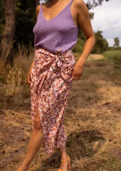 Sale Jupe Fleurie Dolo - Mi Longue - Fluide & LégèreEasy Clothes Femme Jupes & Shorts