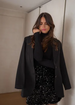 Cheap Jupe Gwen - noire à paillettesEasy Clothes Femme Jupes & Shorts