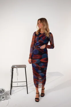 Sale Jupe Huda - bleue et rougeEasy Clothes Femme Jupes & Shorts