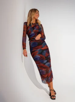 Sale Jupe Huda - bleue et rougeEasy Clothes Femme Jupes & Shorts