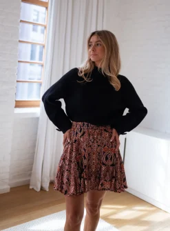 Sale Jupe Jolyne - brique à motifsEasy Clothes Femme Jupes & Shorts