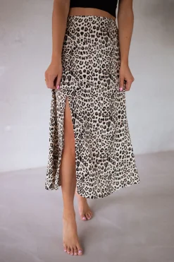 Online Jupe longue Amalya - léopardEasy Clothes Femme Jupes & Shorts