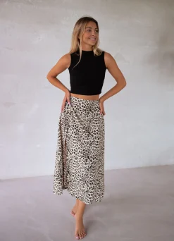 Online Jupe longue Amalya - léopardEasy Clothes Femme Jupes & Shorts