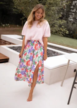 Cheap Jupe longue Nancy - à fleursEasy Clothes Femme Jupes & Shorts