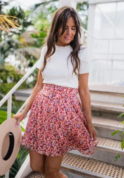 Hot Jupe Maud CREATION - rouge à fleursEasy Clothes Femme Jupes & Shorts