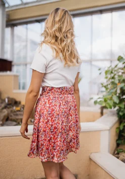 Hot Jupe Maud CREATION - rouge à fleursEasy Clothes Femme Jupes & Shorts
