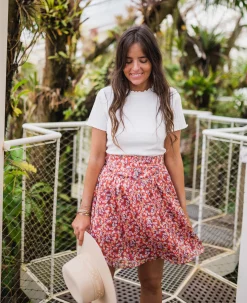 Hot Jupe Maud CREATION - rouge à fleursEasy Clothes Femme Jupes & Shorts