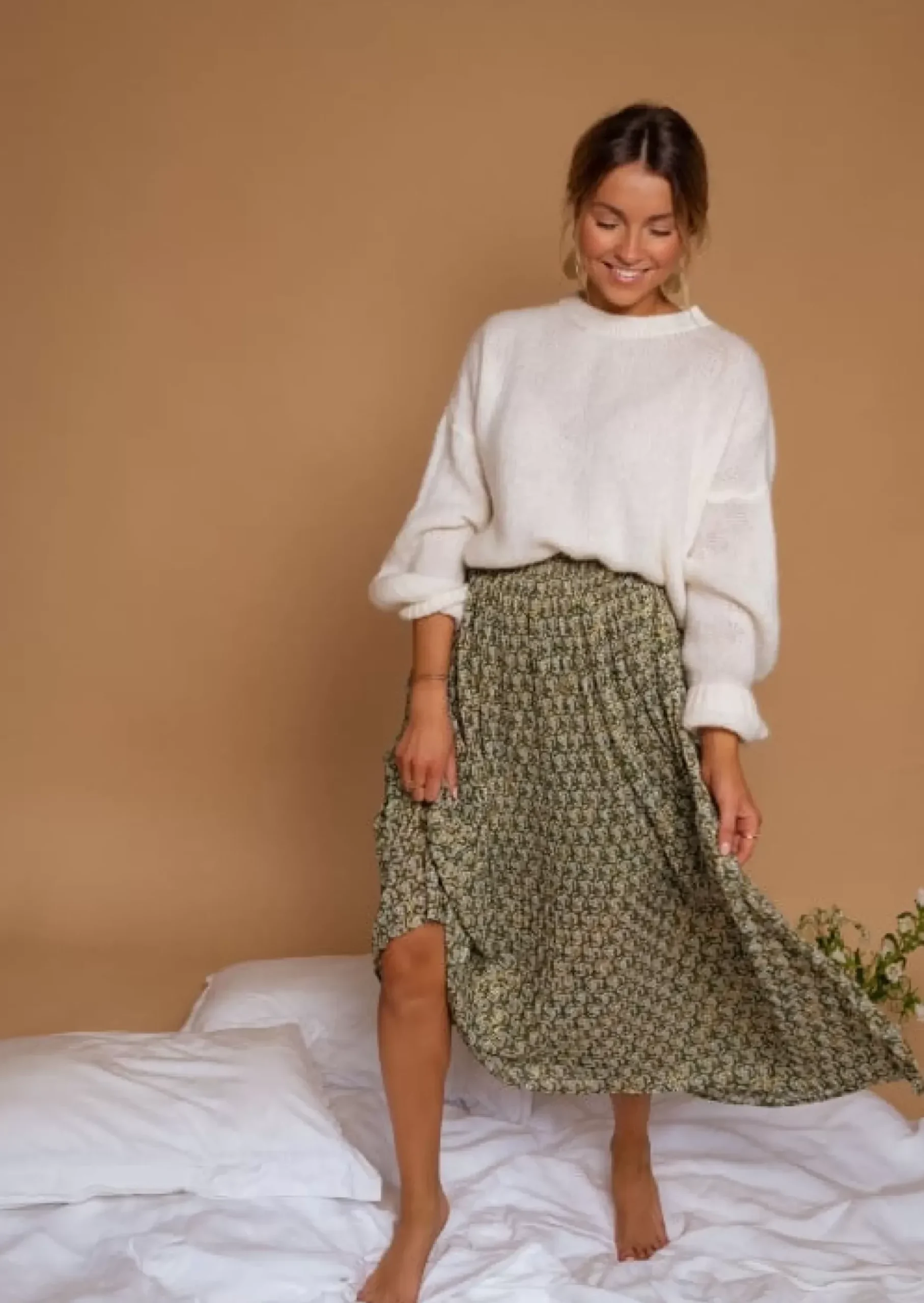 Best Sale Jupe Moriane Verte à Motifs | Tenue Femme Été | Easy Clothes Femme Jupes & Shorts