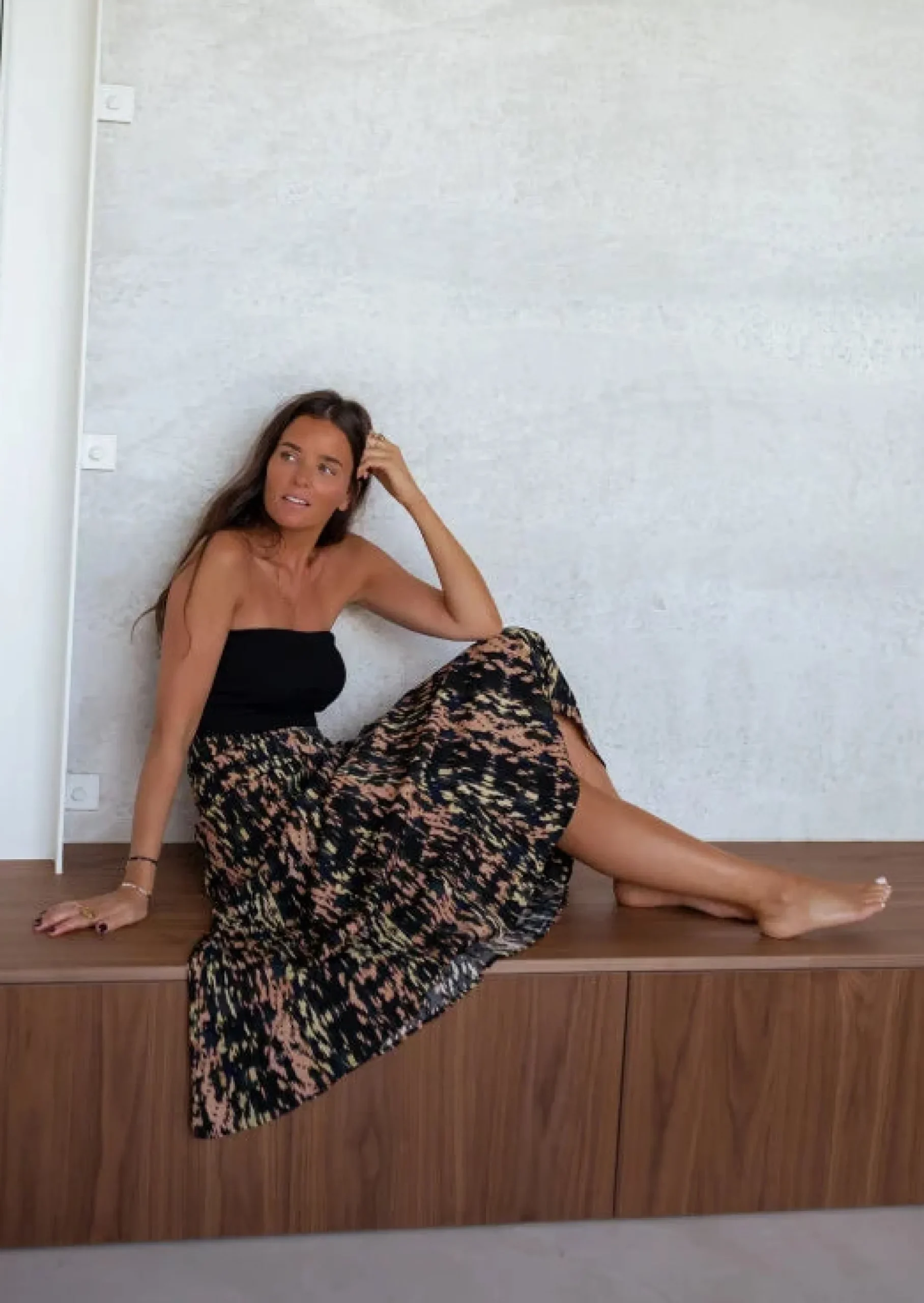 Store Jupe Robbie - À Motifs - Mi Longue - Taille HauteEasy Clothes Femme Jupes & Shorts