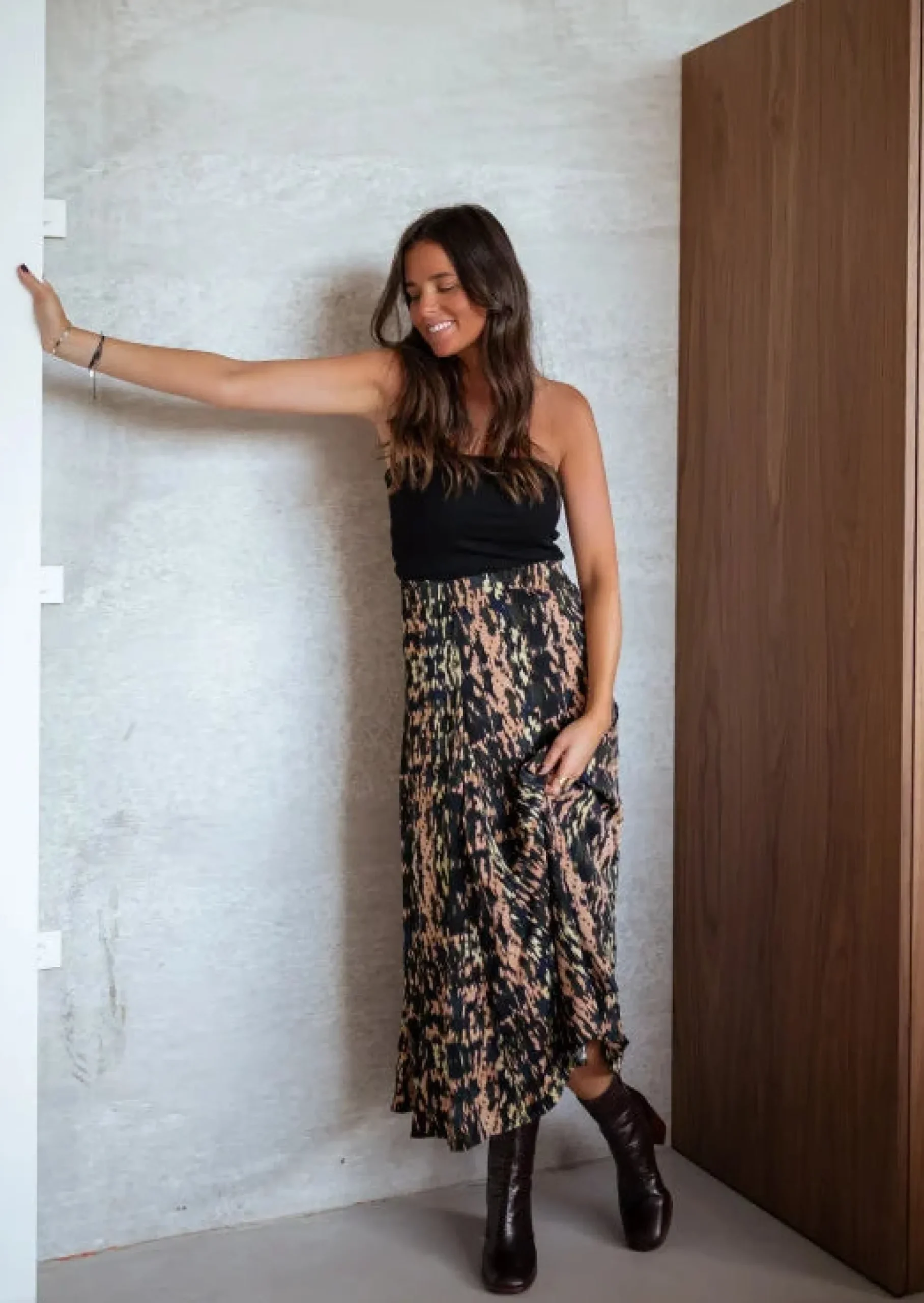 Store Jupe Robbie - À Motifs - Mi Longue - Taille HauteEasy Clothes Femme Jupes & Shorts