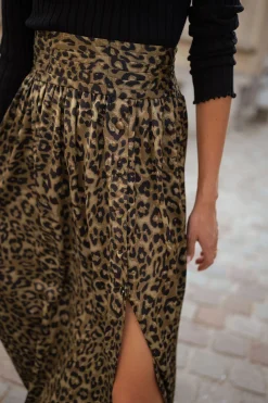 Discount Jupe Rosalie - à motifs léopard kakiEasy Clothes Femme Jupes & Shorts