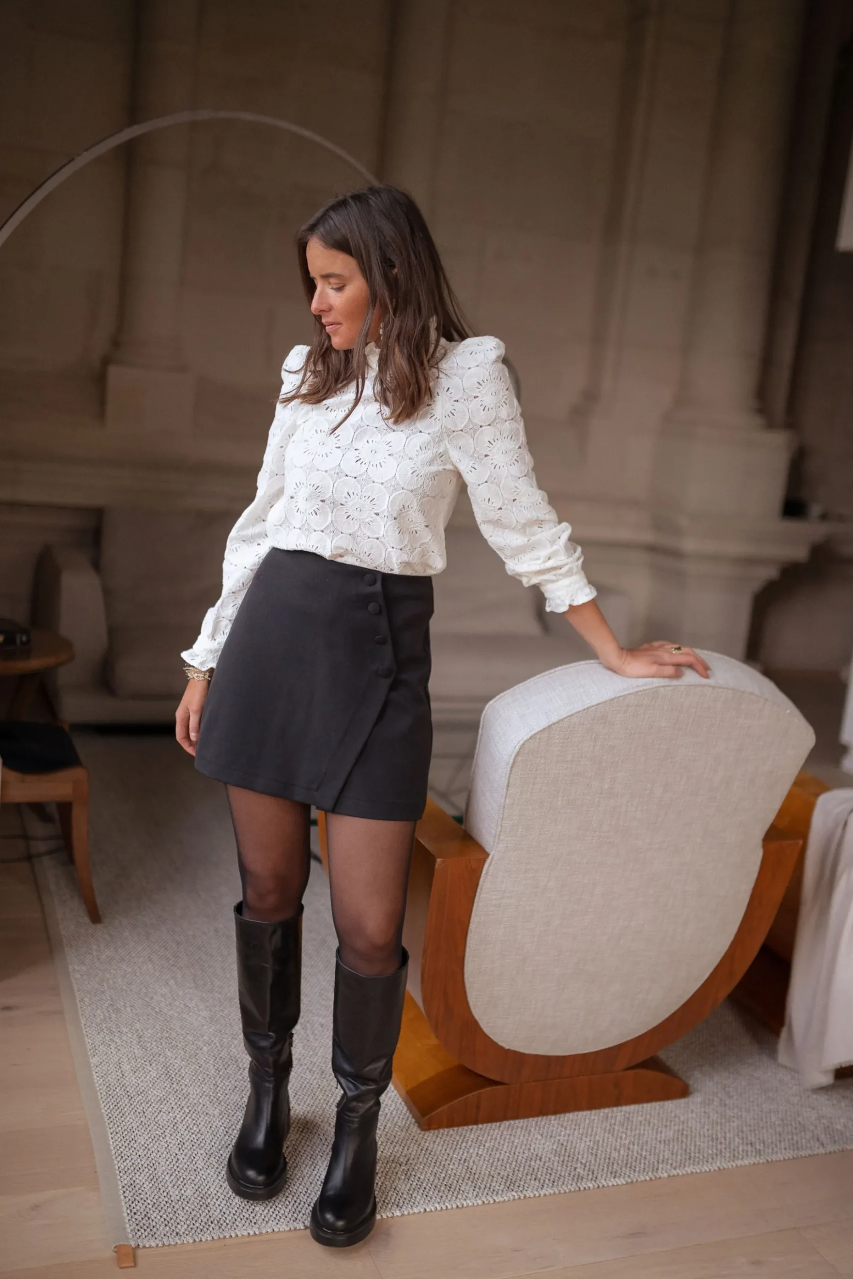 New Jupe short Calvy CREATION - noireEasy Clothes Femme Jupes & Shorts