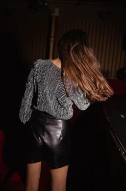 Best Jupe-short Inan - noire en simili cuirEasy Clothes Femme Jupes & Shorts